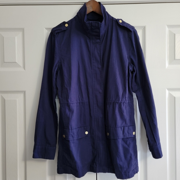 miami Jackets & Blazers - Francesca Miami Full Zip Utility Jacket, Women's, Navy Blue, Size Medium